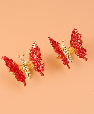 Pine Kids Butterfly Clips Set of 2  - Red