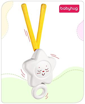 Babyhug Melodious Star Shaped Musical Cot Mobile - White