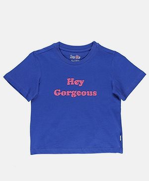 SpyBy Half Sleeves Text Printed  Tee - Royal Blue