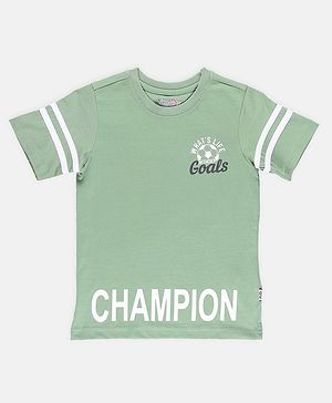 SpyBy Half Sleeves Text Printed  Tee -  Mint Green