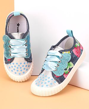Cute Walk by Babyhug Slip On Casual Shoes With Strawberry Print  - Blue