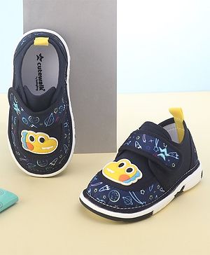 Cute Walk by Babyhug Sandals with Velcro Closure  Space Print - Navy Blue