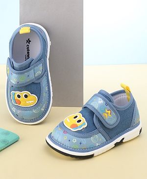 Cute Walk by Babyhug Sandals with Velcro Closure  Space Print - Blue