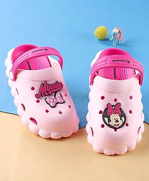 Cute Walk by Babyhug Disney Clogs With Back Strap Closure & Minnie Mouse Graphics - Pink