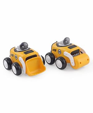 Babyhug Premium Friction Roller & Loader Pack of 2 - Yellow & Black
