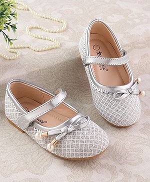 Cute Walk by Babyhug Velcro Closure Ballerina - Silver