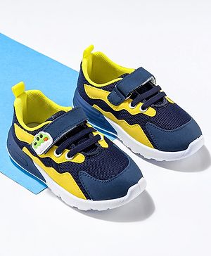Cute Walk by Babyhug Sneaker Shoes with Vecro Closure &  Crocodile Appliques - Navy