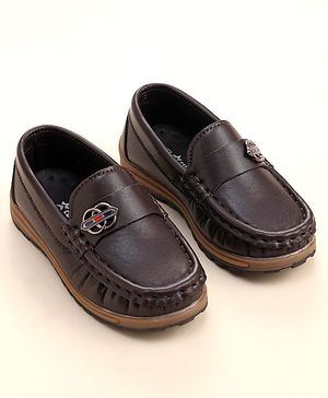 Cute Walk by Babyhug Formal Slip On Shoes - Coffee Brown