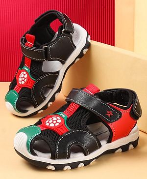 Cute Walk by Babyhug Sandals with Velcro Closure - Black