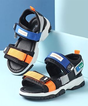 Cute Walk by Babyhug Sandals with Velcro Closure - Blue & Orange