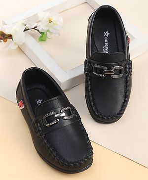 Cute Walk by Babyhug Formal & Party Wear Slip On Shoes - Black