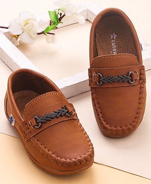 Cute Walk by Babyhug Slip On Loafer Shoes - Brown