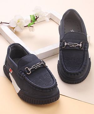 Cute Walk by Babyhug Slip On Formal & Party Wear Shoes with Applique - Blue