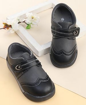Cute Walk by Babyhug Party Shoes with Velcro Closure - Black