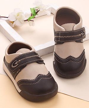 Cute Walk by Babyhug Party Shoes with Velcro Closure - Brown