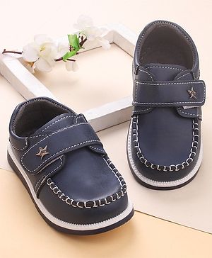 Cute Walk by Babyhug Velcro Closure Formal & Party Wear Shoes with Applique - Blue