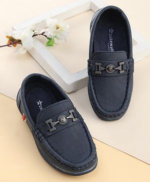 Cute Walk by Babyhug Slip On Formal Loafers - Blue