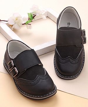 Cute Walk by Babyhug Slip On Formal & Party Wear Shoes with Buckle Closure - Black