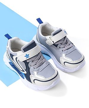 Cute Walk by Babyhug Sneaker  with Lace Up Closure - Blue & Beige