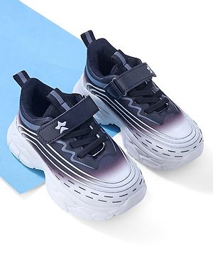 Cute Walk by Babyhug Sneaker with Velcro Closure - White & Black