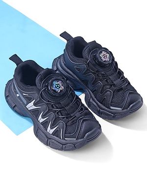 Cute Walk by Babyhug Sneaker with Lace up Closure - Black