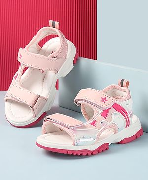 Cute Walk by Babyhug Sandals With Velcro Closure - Pink
