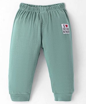 Ollypop Single Jersey Full Length Lounge Pant With Patch Detailing - Mint