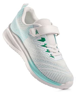 Pine Kids Sneakers with Velcro Closure - White & Green