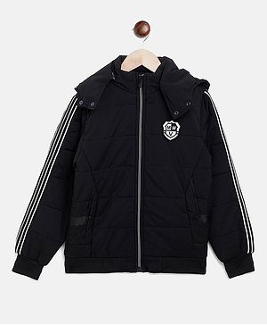 CRIMSOUNE CLUB Full Sleeves Badge Design Jacket - Black