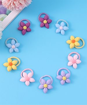 Babyhug Free Size Rubber Band Pack of 10 - Multicolor