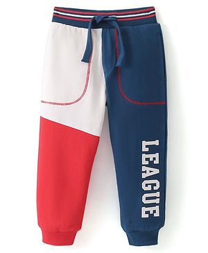 Babyhug French Terry Full Length Lounge Pant Text Print - Multicolour