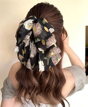 Ziory Multi Layers Floral & Bow Detailed Hair Clip -  Multi Colour