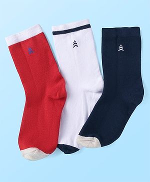 Pine Kids Knit Ankle Length Solid Socks Pack of 3 (Color May Vary)