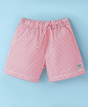 Dapper Dudes Authentic Text Patch Detailed Shorts - Red