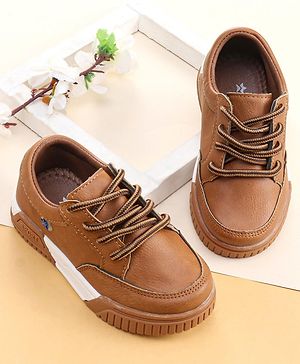 Cute Walk by Babyhug Lace Ups Formal Shoes - Brown