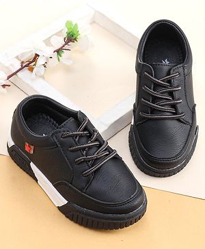Cute Walk by Babyhug Lace Ups Formal Shoes - Black