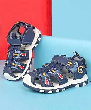 Cute Walk by Babyhug Sandals with Velcro Closure - Blue