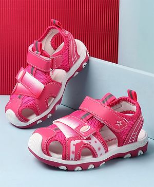 Cute Walk by Babyhug Velcro Closure Sandals - Fuchsia