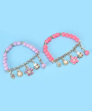 Pine Kids Beads Bracelets Set of 2 -  Multicolor