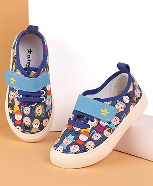 Cute Walk by Babyhug Figurines Printed Casual Shoes with Velcro Closure - Blue