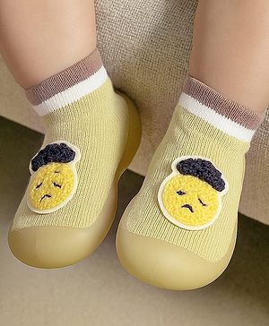 Cute Walk by Babyhug Slip On Sock shoes - Orange