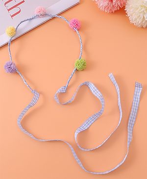 Pine Kids Pom-Pom Hair Bands -Blue