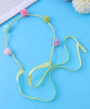 Pine Kids Pom-Pom Hair Bands  -Yellow