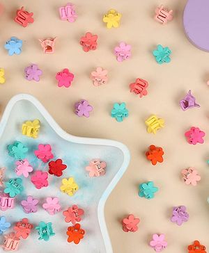 Kicks & Crawl Set Of 25 Floral Claw Clips -Multicolor