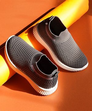 KATS Mesh Designed Slip On Shoes - Grey