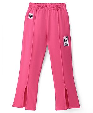 Pine Kids Knit Full Length Trouser Solid Colour - Hot Pink