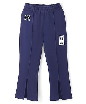 Pine Kids Knit Full Length Lounge Pant Text Print - Navy