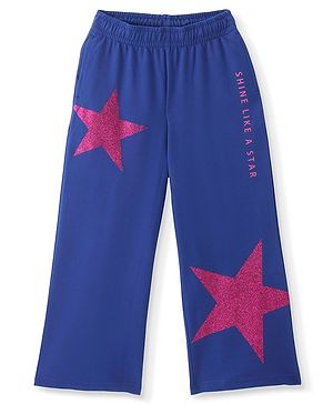 Pine Kids Full Length Comfort Fit Lounge Pants with Glitter Stars - Navy Blue