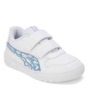 PUMA Velcro Closure Abstract Detailed Shoes - White