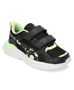 PUMA Mesh Detailed Sea Life Theme Velcro Closure Shoes - Black